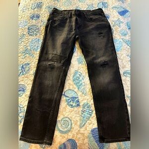 Old Navy men’s black faded ripped jeans 33/30